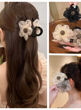 头发少适合的抓夹女神之花中号