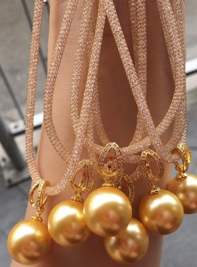 毛衣链水晶项链配16mm强光正圆妈