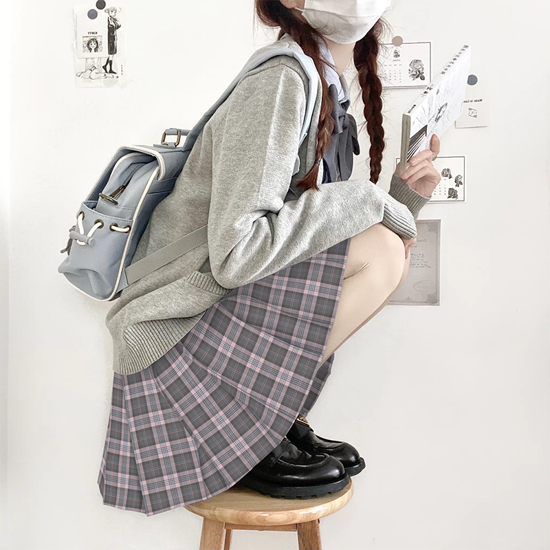 PINOPOCKET口袋商店【鸢井女子】全涤jk制服裙+同格领结