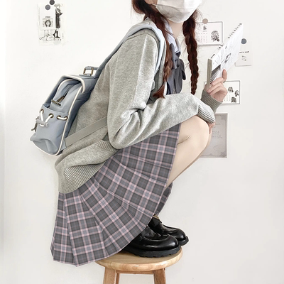 PINOPOCKET口袋商店【鸢井女子】全涤jk制服裙+同格领结