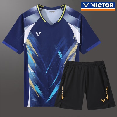 2026新款VICTOR胜利羽毛球服威克多夏季男女短袖比赛训练速干吸汗
