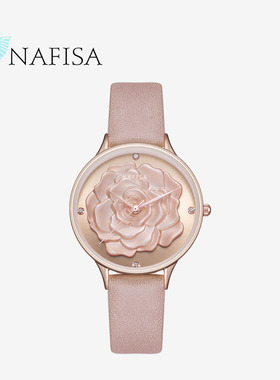 NAFISA山茶花手表 女ins小众设计轻奢女款中学生高级感手表 气质