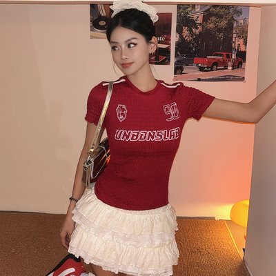 美式潮流百搭字母印花短袖