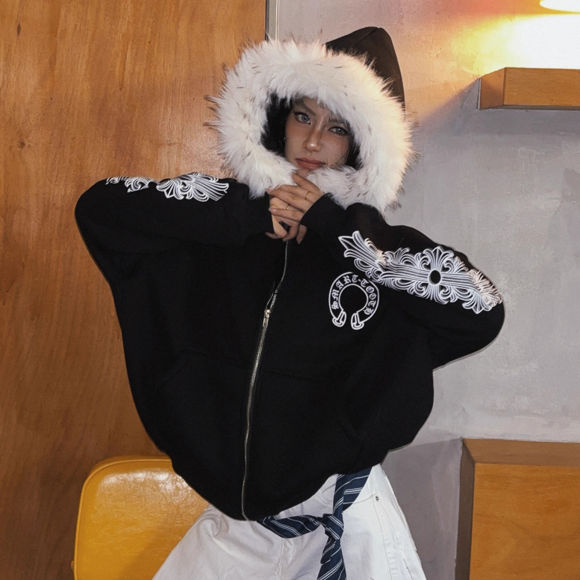 2025新款女美式复古潮流棉服