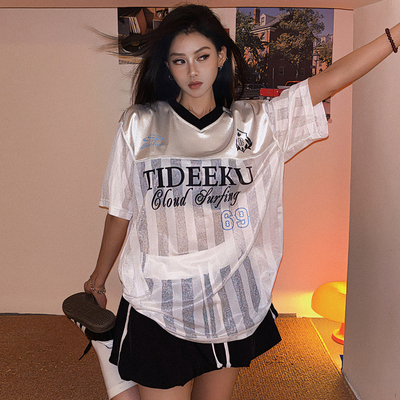 美式复古印花短袖T恤潮流百搭