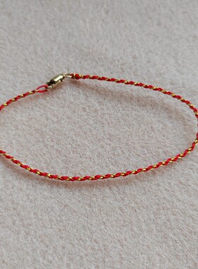 手工红手绳可穿珠手链脚链1000SE