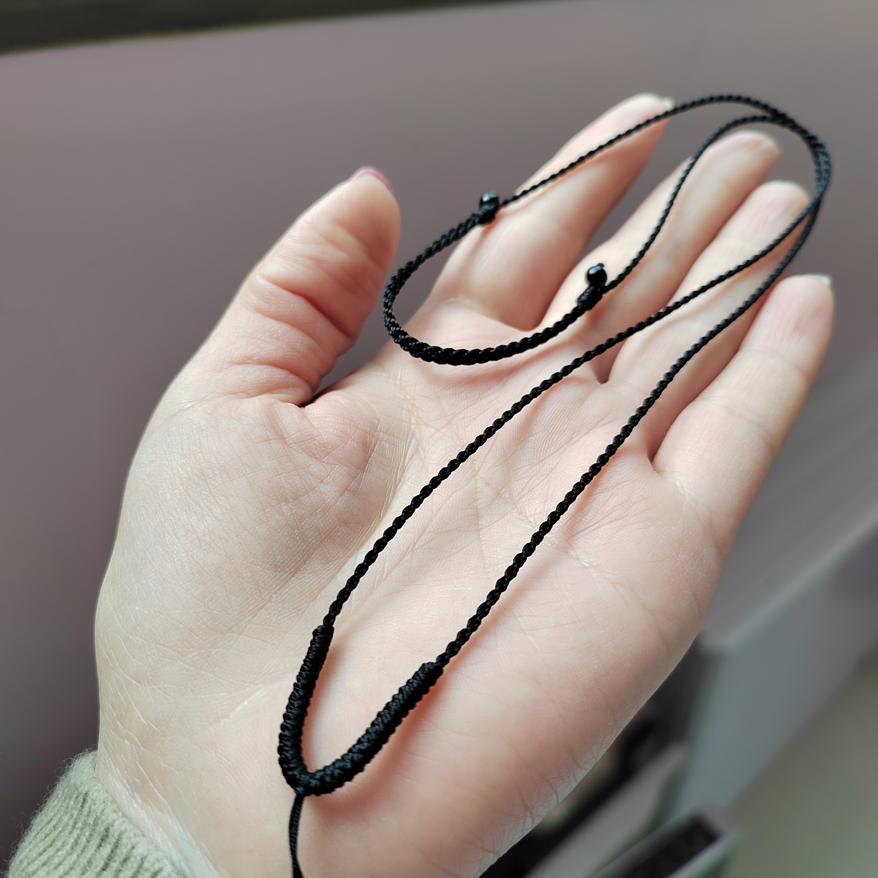 手工编织极细黑绳吊坠挂绳玉绳项链绳子挂件蜜蜡黄金银坠水晶绳