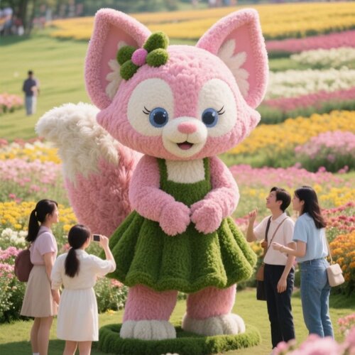 大型户外仿真绿雕工艺造型定制商场立体花坛公园植物景观动物雕塑