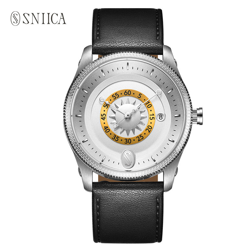 史尼嘉(sniica)手表男全自动机械表防水日历皮带欧美时尚腕表