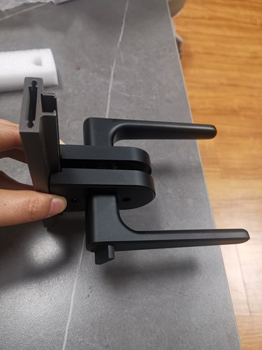 窄边框全景玻璃平开门10*40单玻8MM用门锁哑光黑磁吸锁舌