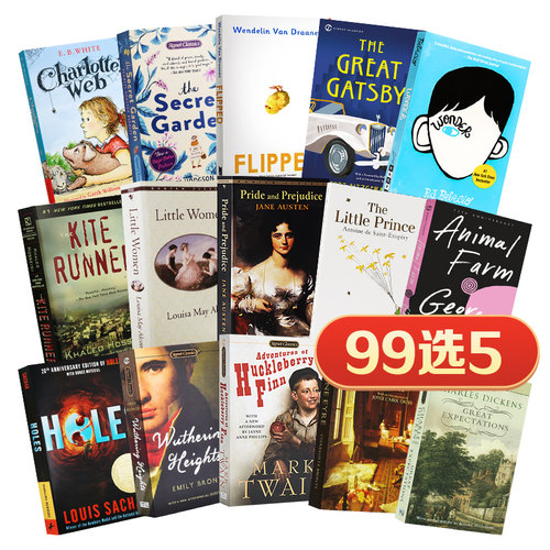 99元任选5件精选小说英文原版