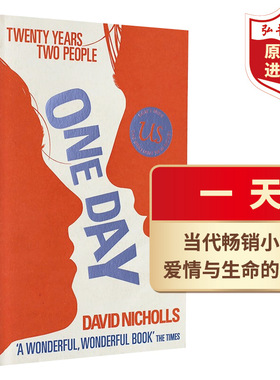 一天 英文原版 One Day 安妮海瑟薇主演同名电影原著 David Nicholls 当代爱情小说 搭怦然心动 遇见你之前 无比美妙的痛苦