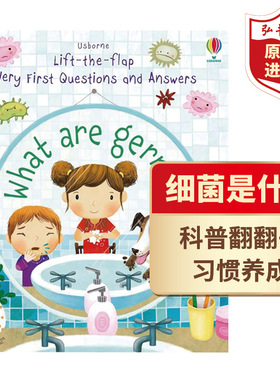 细菌是什么 英文原版 What are Germs 你问我答翻翻书纸板书 儿童科普绘本 生物知识 生活常识 培养健康习惯 搭露露生活习惯系列