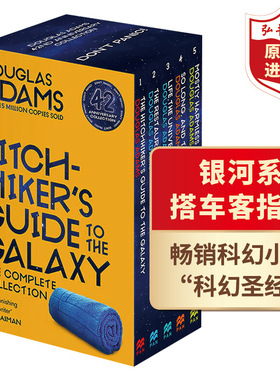银河系搭车客指南5册套装全集 英文原版 Hitchhiker's Guide to the Galaxy 银河系漫游指南 道格拉斯亚当斯经典喜剧科幻小说