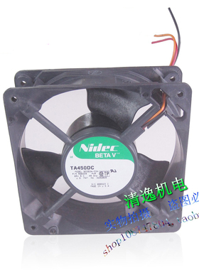 NIDEC TA450DC 变频器机箱风扇 B33534-33A 3线 双滚珠 12038 24V