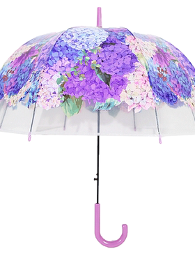 浮羽雨伞长柄伞防雨磨砂透明拱形