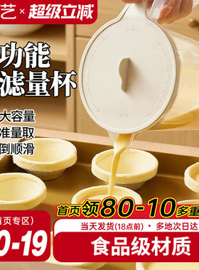 展艺食品级多功能过滤量杯带刻度
