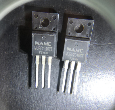 MURF2040CT 2040CT 20A/400V 直插TO-220F 快恢复二极管