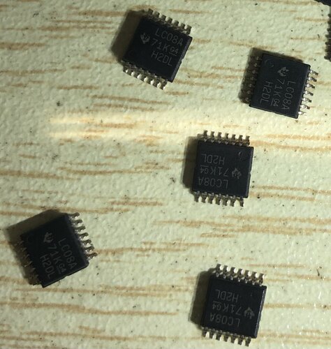 SN74LVC08APWR 丝印LC08A 四路2输入正与门 逻辑IC