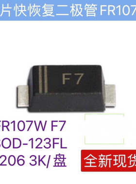 贴片FR107W F7 SOD-123FL 1206  快恢复二极管  现货供应1A 1000V