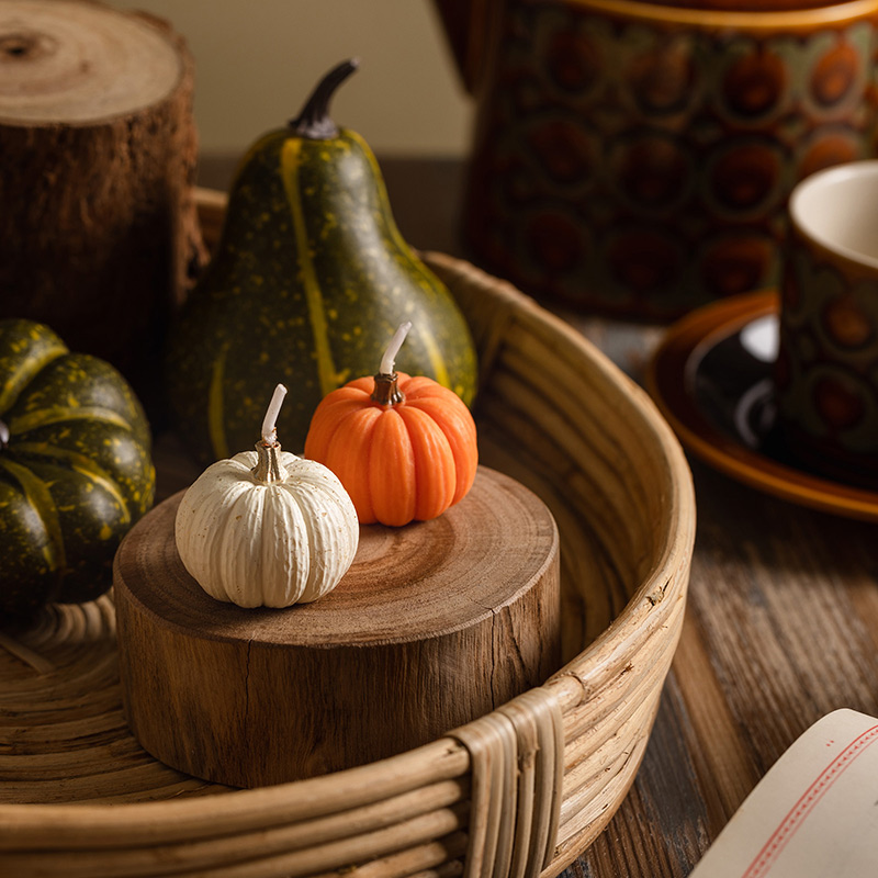 感恩节万圣节派对用品创意南瓜蜡烛酒吧餐厅咖啡厅万圣气氛装饰