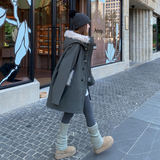 中长款派克服棉衣女冬新品oversize毛毛领加厚保暖连帽夹棉外套，女装棉衣/棉服，2C208