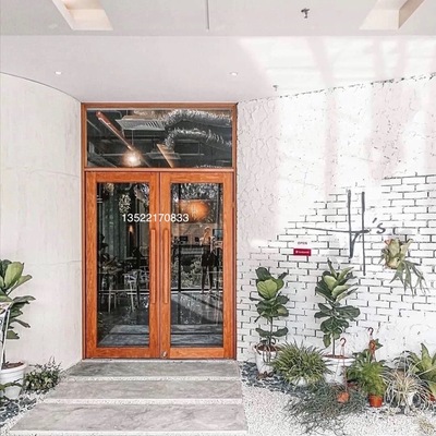 樟子松玻璃门实木平开门