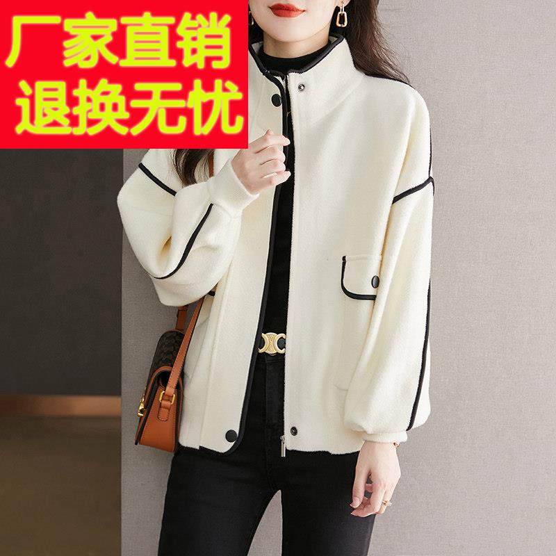 秋冬棒球服女外套2024新款爆款春秋小个子时尚小香风休闲 短款上