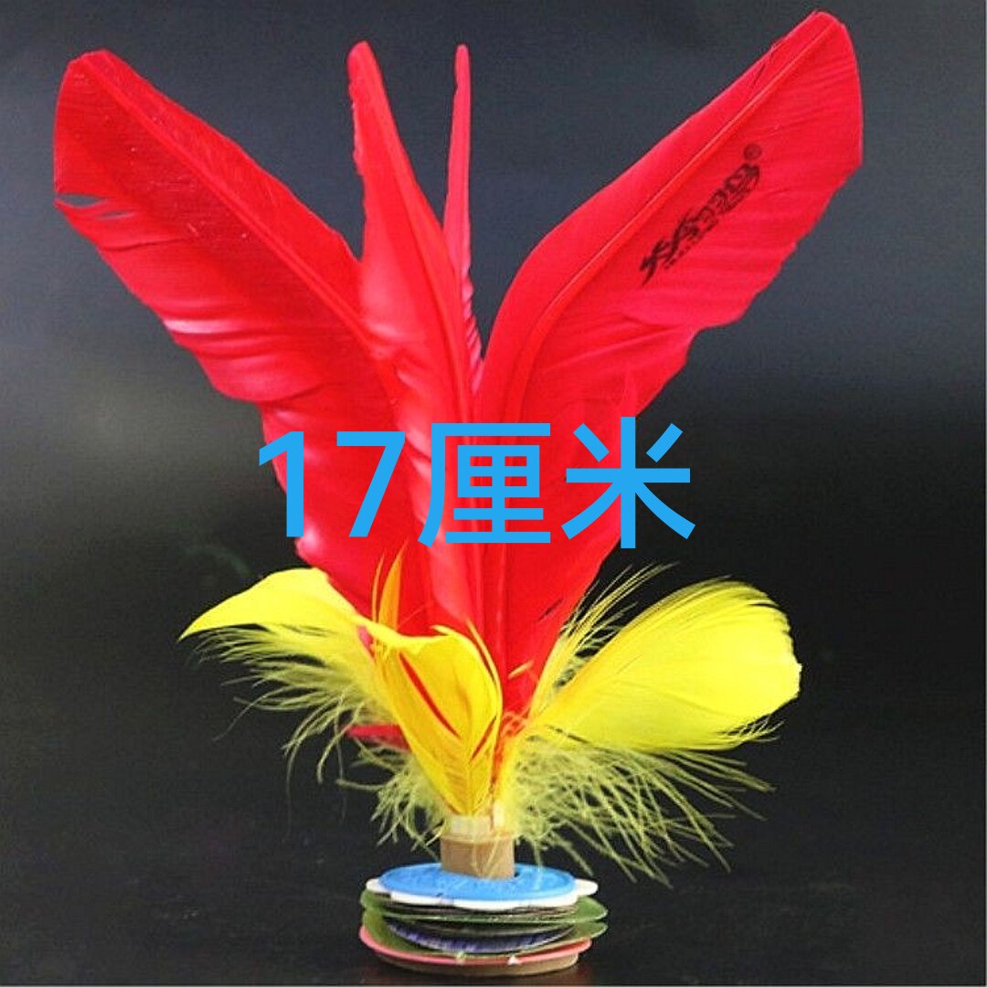 正品火翎鸟毽子17厘米大号鸡毛毽成人毽球手工可拆装毽子球包邮