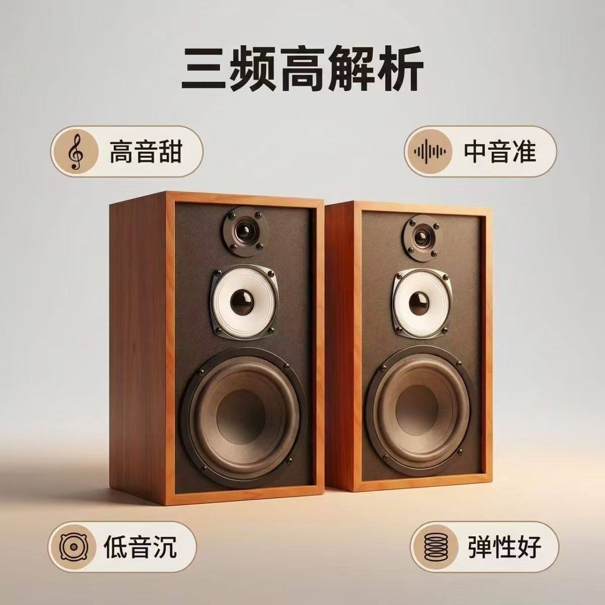 26新品声丽美 A2无源 5寸三分频无源HIFI音响音箱发烧音乐