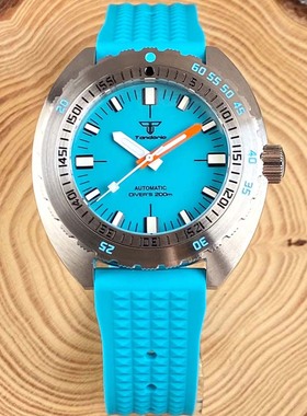 蒂芬妮蓝色42mm防水手表橙色指针120click NH35蓝宝石Tandorio
