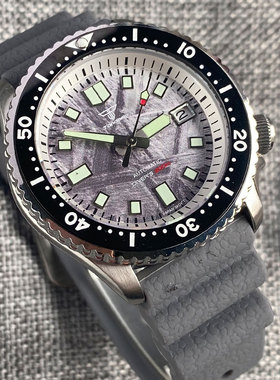 Tandorio 陨石面NH35A潜水机械手表男士SKX 3.8把冠蓝宝石玻璃120