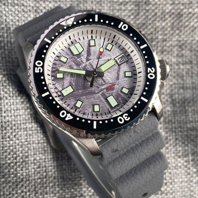 Tandorio 陨石面NH35A潜水机械手表男士SKX 3.8把冠蓝宝石玻璃120