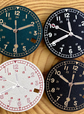 29毫米适用NH35A NH36A 3.8点位油压面数字标记复古玫瑰金指针