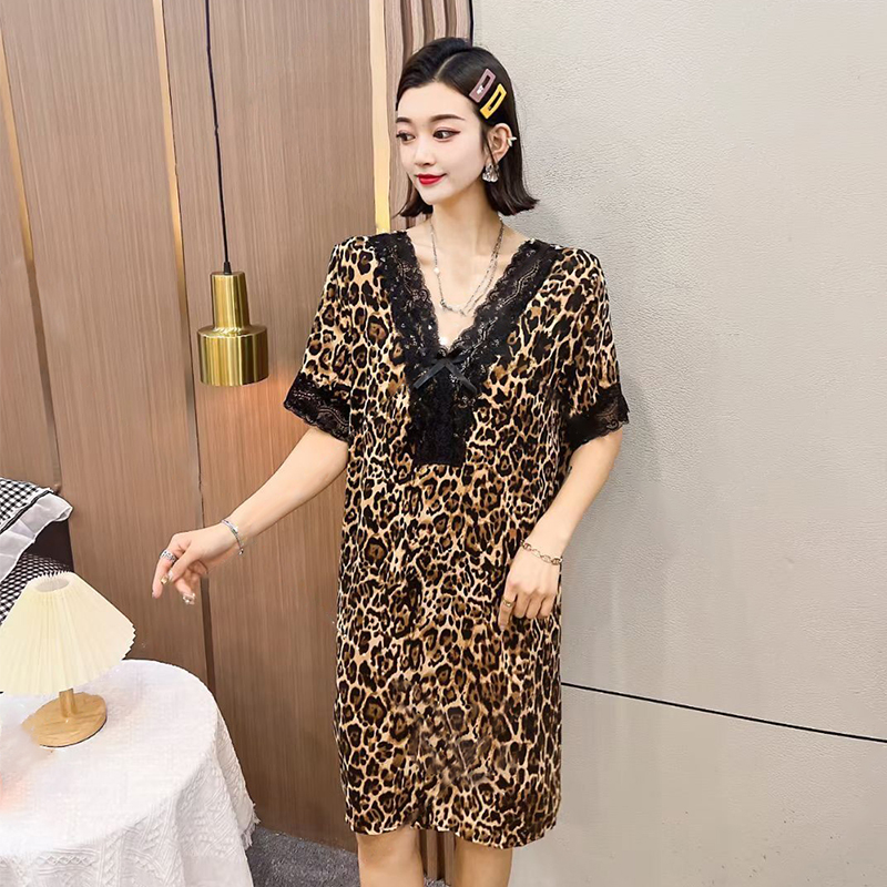 大码冰丝蕾丝夏季性感美背睡衣