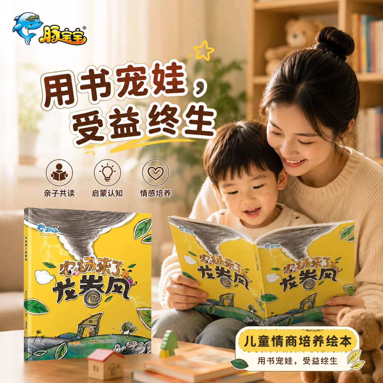 豚宝宝龙卷风来了绘本