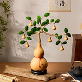 葫芦发财树一根藤上七个葫芦娃天然葫芦招财镇宅摆件家居客厅挂件