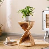 北欧实木墩子原木边几家用民宿坐凳矮凳简约创意根雕木头树桩摆件