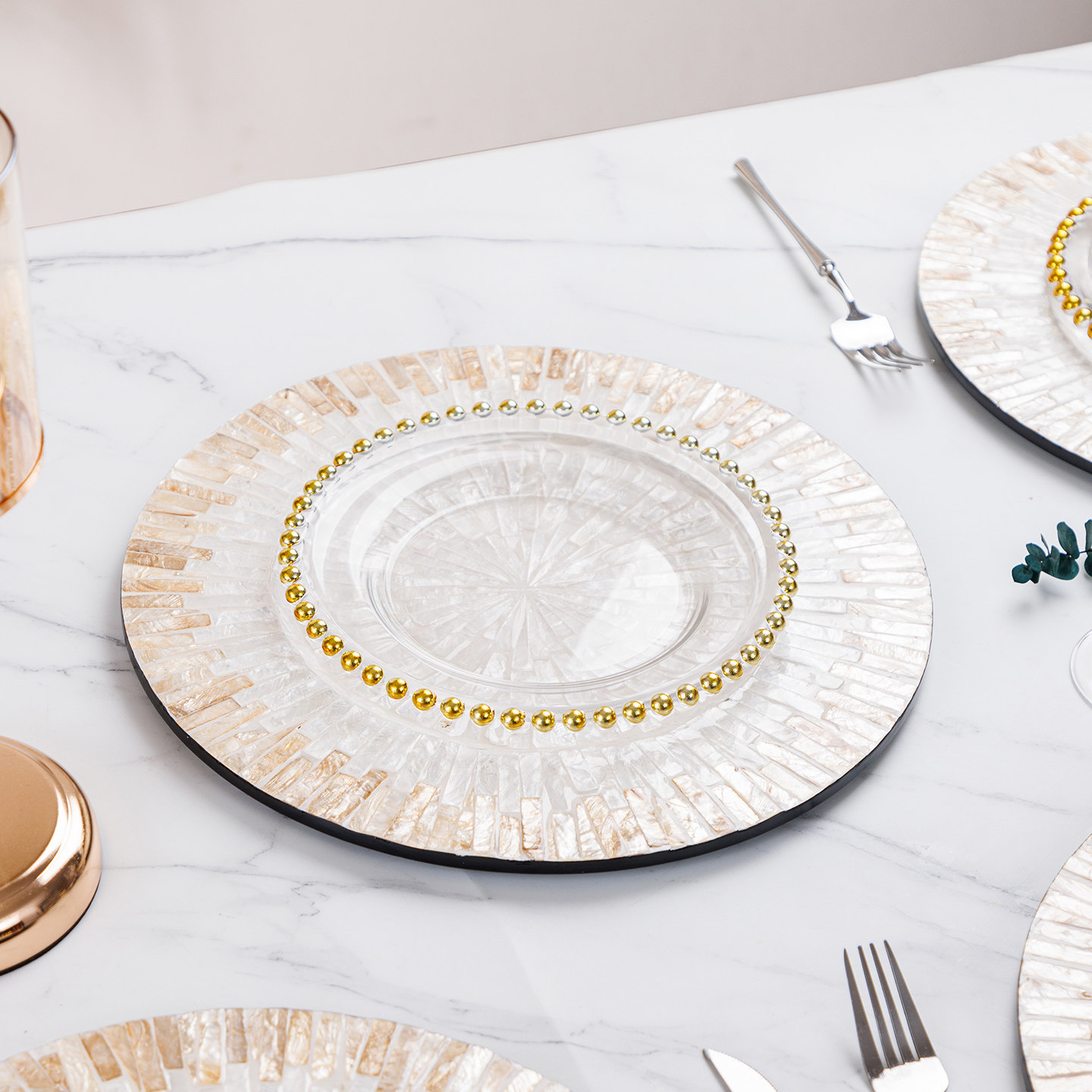 圆形贝壳餐垫家用隔热餐桌托盘创意杯垫高级感轻奢欧式西餐垫餐盘,餐饮具,餐垫,淘宝优惠券,粉丝福利购,淘宝优惠卷