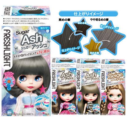 抖音同款染发剂 日本施华蔻魅惑娃娃日系泡沫染发膏烟灰色蓝色