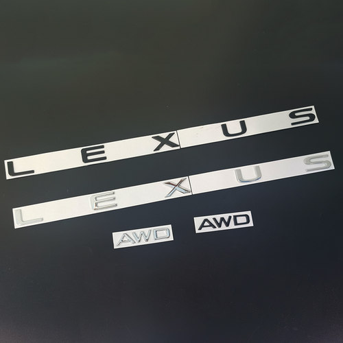 适用于雷克萨斯lexus英文标NX350h 450h+后尾AWD字母标改装车标贴