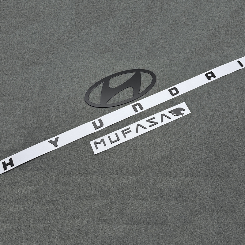 适配23/26年新款IX35沐飒改装HYUNDAI车标中网标车尾MUFASA黑色标