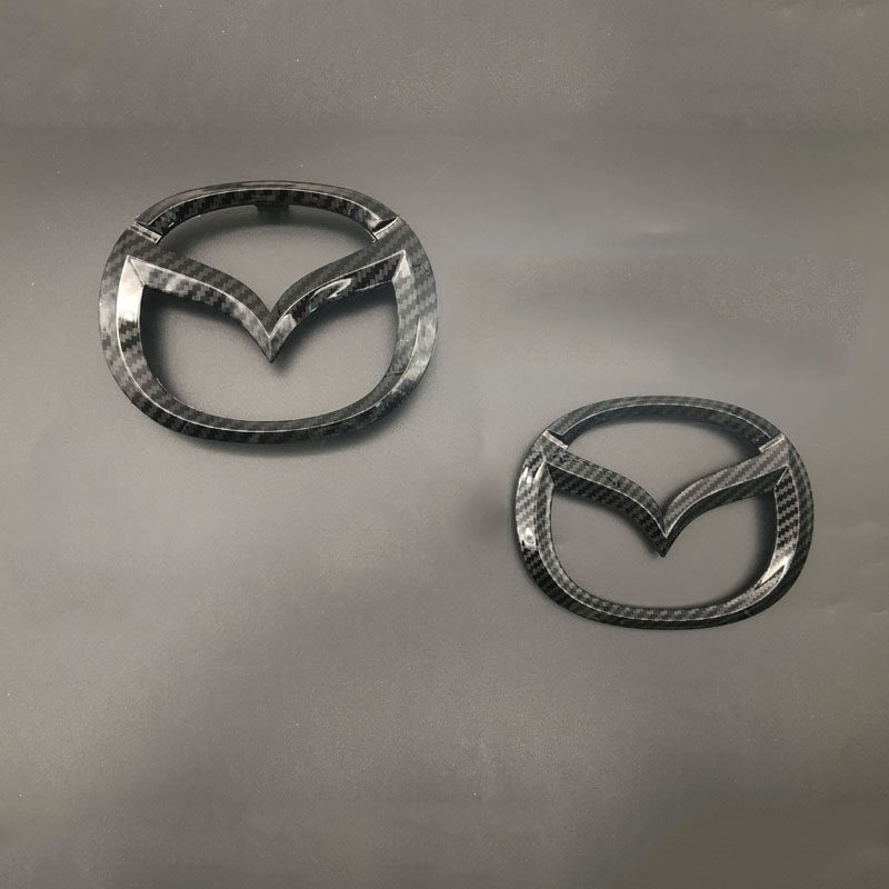 适用阿特兹车标14-22年款马自达6阿特兹碳纤纹前后标亮黑车尾标