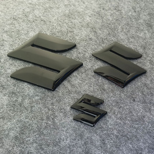 适配铃木车标吉姆尼中网标 雨燕 速翼特前车头标志后尾标改装黑标