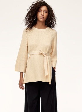 Wilfred  圆领高开叉女款休闲针织衫23122101