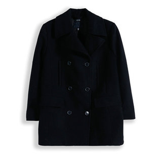 R旗下CM 女装双排扣英伦风通勤休闲毛呢大衣Sample样衣 25122518