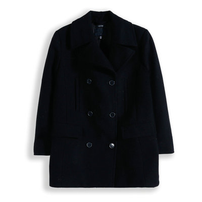 双排扣英伦风通勤休闲毛呢大衣