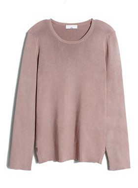 BABATON 女款圆领弹力修身打底针织长袖上衣24071102