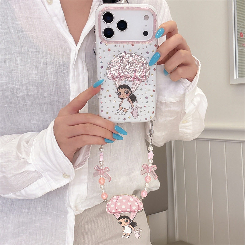 粉色热气球趣味卡通小玉适用iPhone18ProMax苹果17/16/15手机壳女
