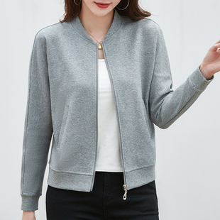 秋季高档拉链卫衣开衫短款外套女秋冬宽松休闲运动休闲夹克棒球服